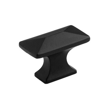 Hickory Hardware Bungalow Collection Knob 1-1/4 Inch x 11/16 Inch  Matte Black Finish P2150-MB